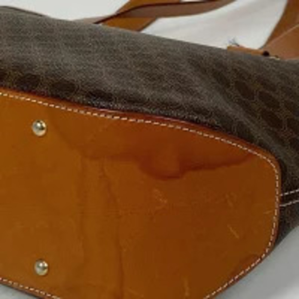 Celine Tote Macadam Canvas Bag Brown Shoulder